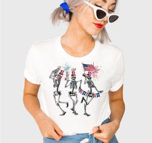 Skeleton 4th of July Shirt - Fourth of July Shirt - TheDaveyBoutique