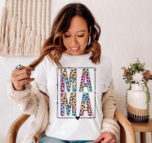 Mama Rainbow Leopard Shirt - Mom Shirt - TheDaveyBoutique