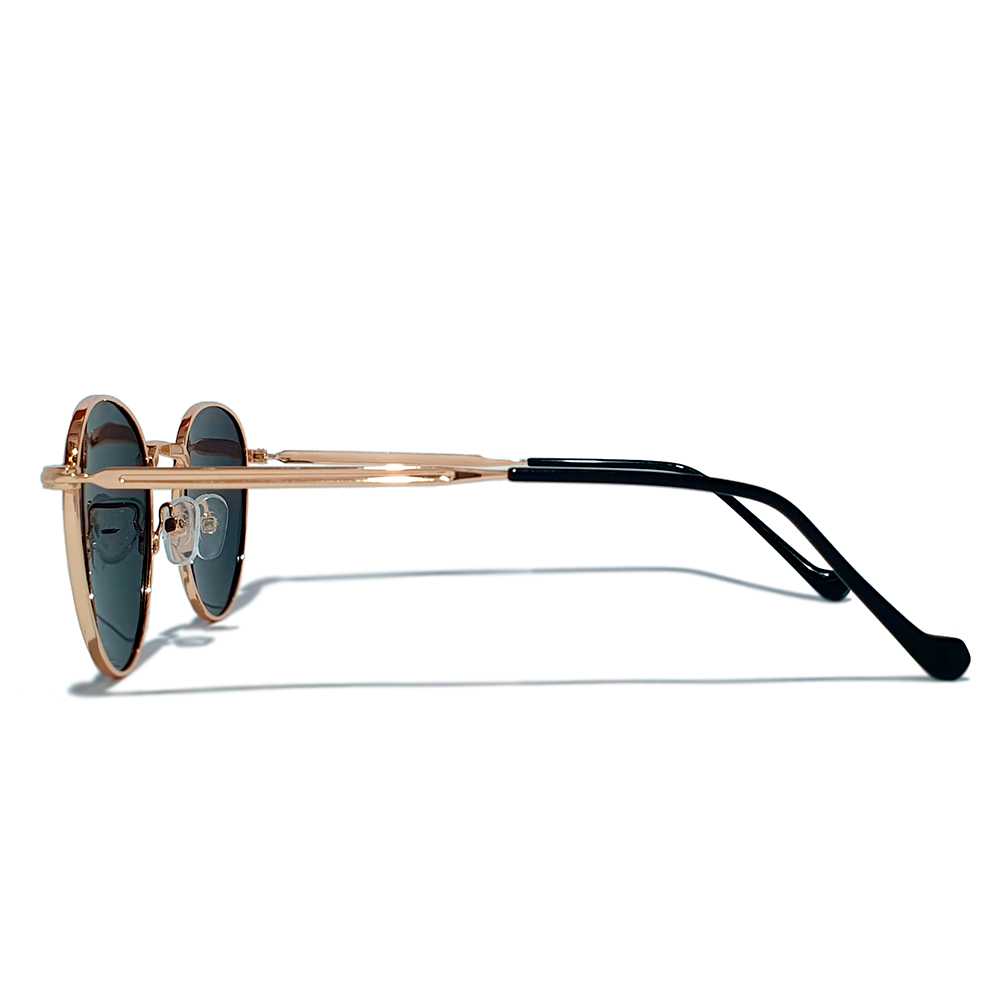 yqs Gafas de lectura, gafas redondas vintage, lentes  transparentes, a la moda, doradas, redondas, con marco de metal, ópticas  para hombres y mujeres (color dorado, trans, tamaño: +200) : Salud y