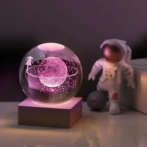 3D Crystal Planet Saturn LED Night Light - Mad Fly Essentials