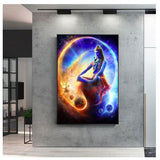 hindu wall art, outer space canvas wall art