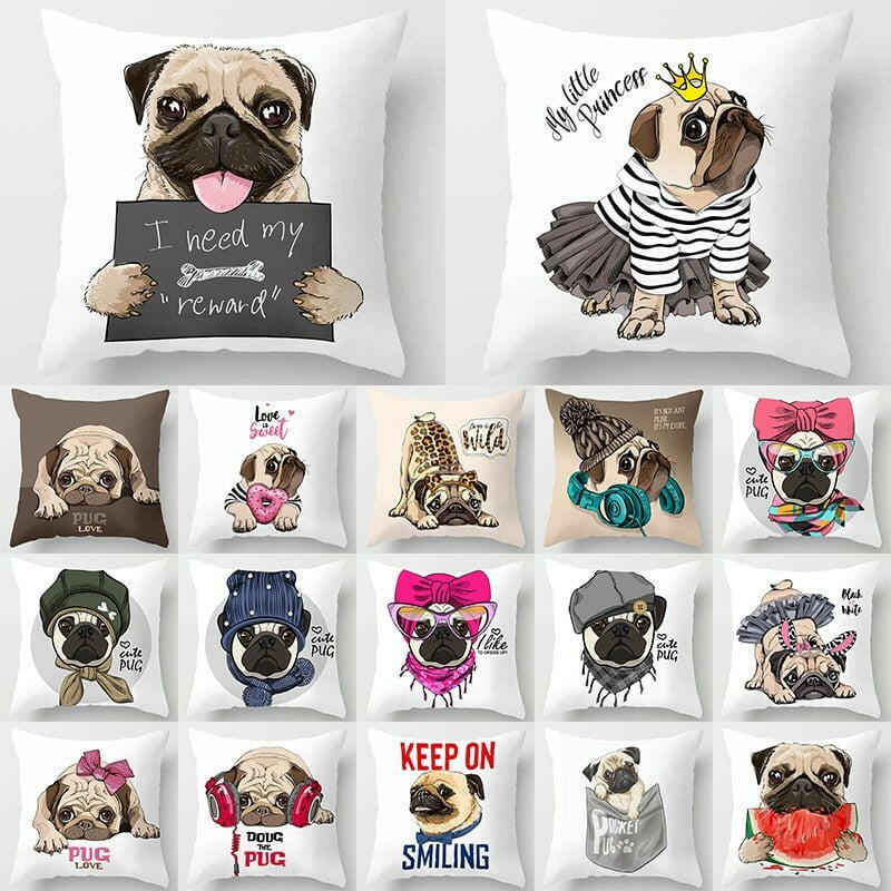 Mad Fly Essentials 0 1Pcs Cute Dog Animal Pattern Polyester Cushion Cover Decorative Throw Pillow Home Sofa Seat Car Decoration Pillowcase 40599
