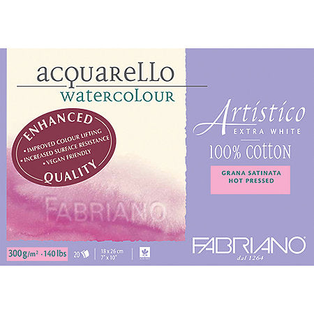 Fabriano Watercolor Paper Samples Artistico 5 Studio Hot Press, Soft Press,  Cold Press or Rough Cotton or Cellulose 