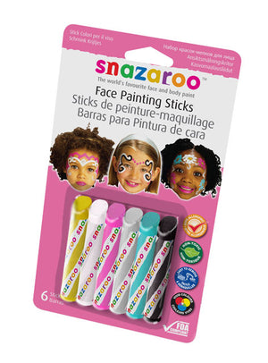 Snazaroo 1160603 Halloween Face Paint Sticks - Set of 6 