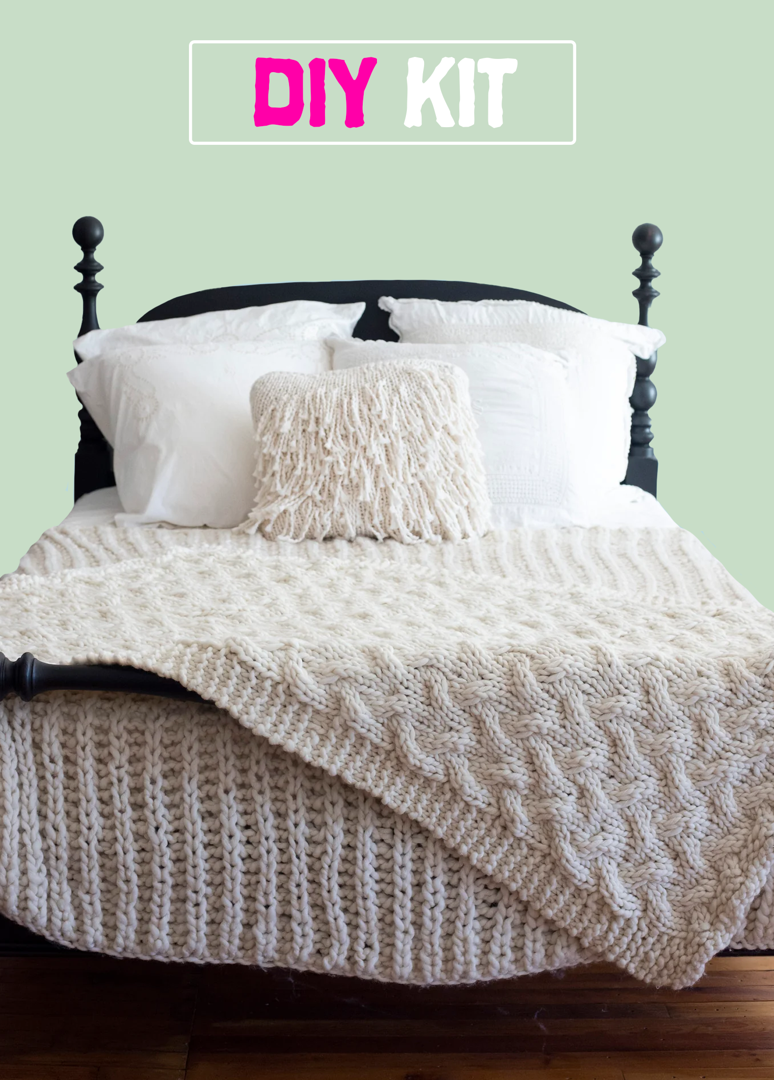DIY The Perfect Merino Throw Blanket Kit 30×50 – MANUOSH