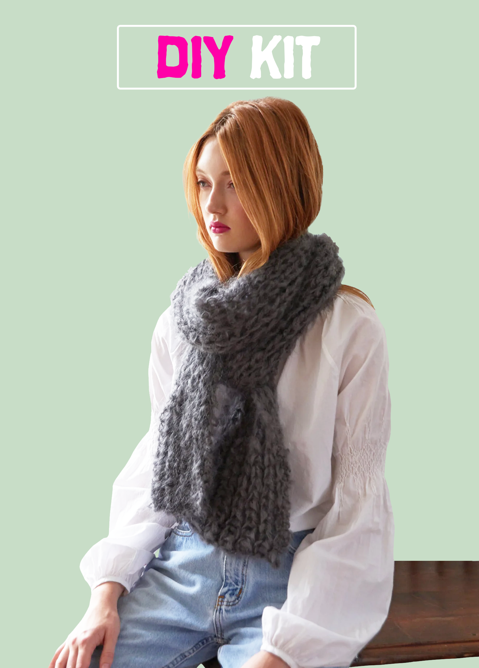 Infinity Scarf Knitting Pattern (Fisherman's Rib Stitch)