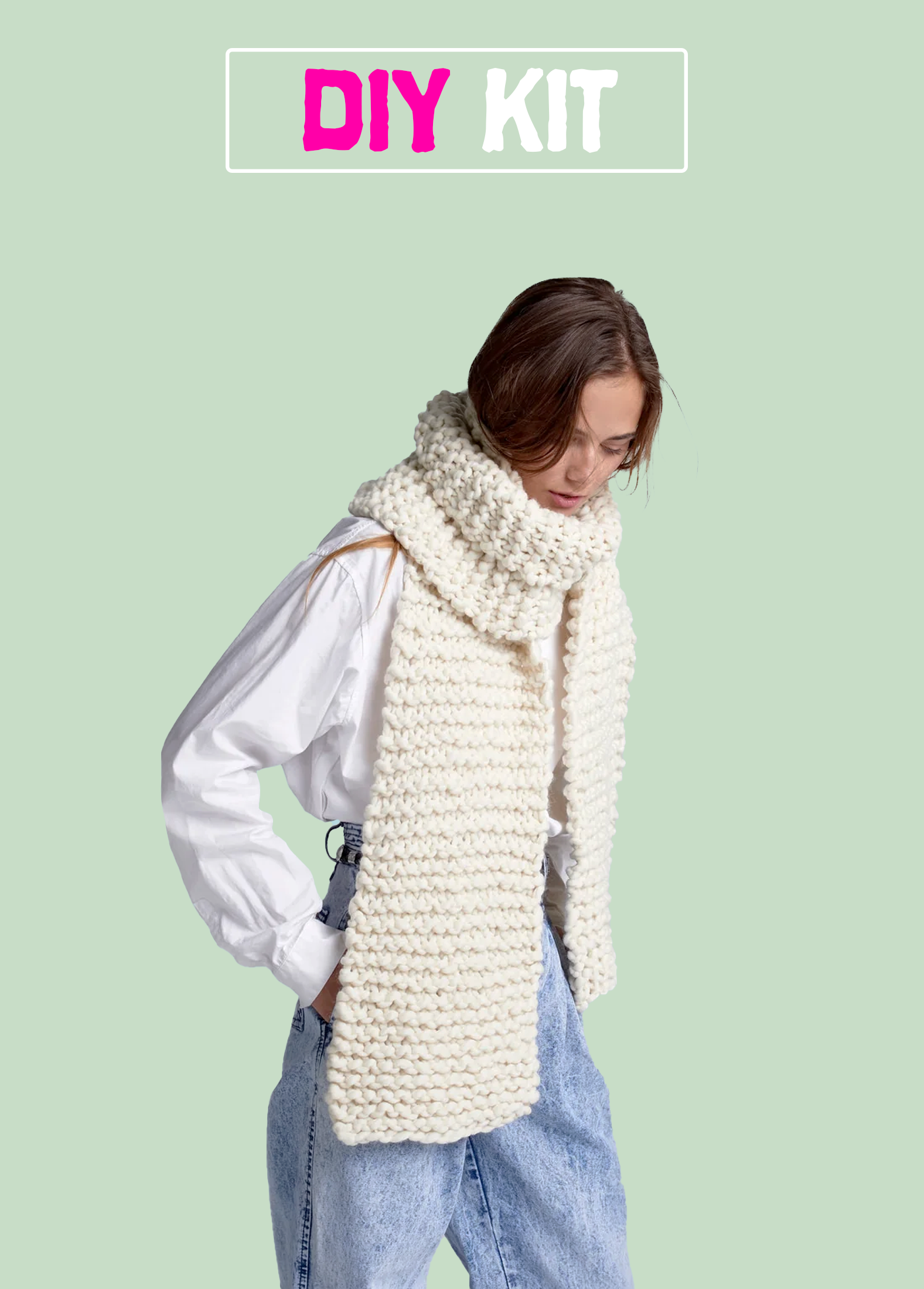 Renee Scarf Knit Kit in Walkabout Organic Shetland Wool – Simmons Natural  Bodycare