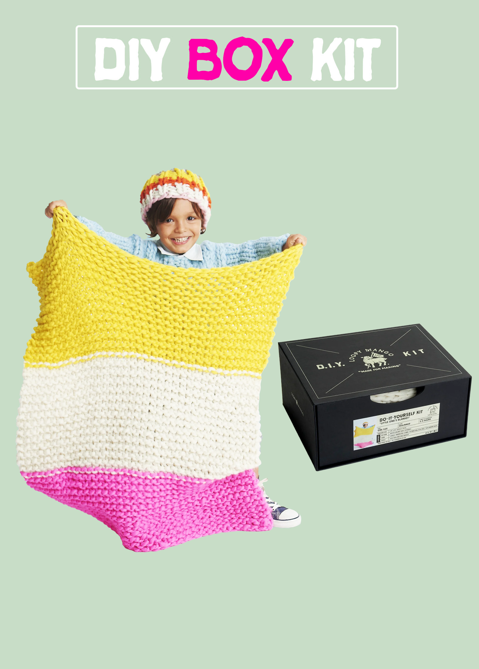 Easy Crochet Blanket Kit for Beginners - 5 Color Choices – Darn Good Yarn