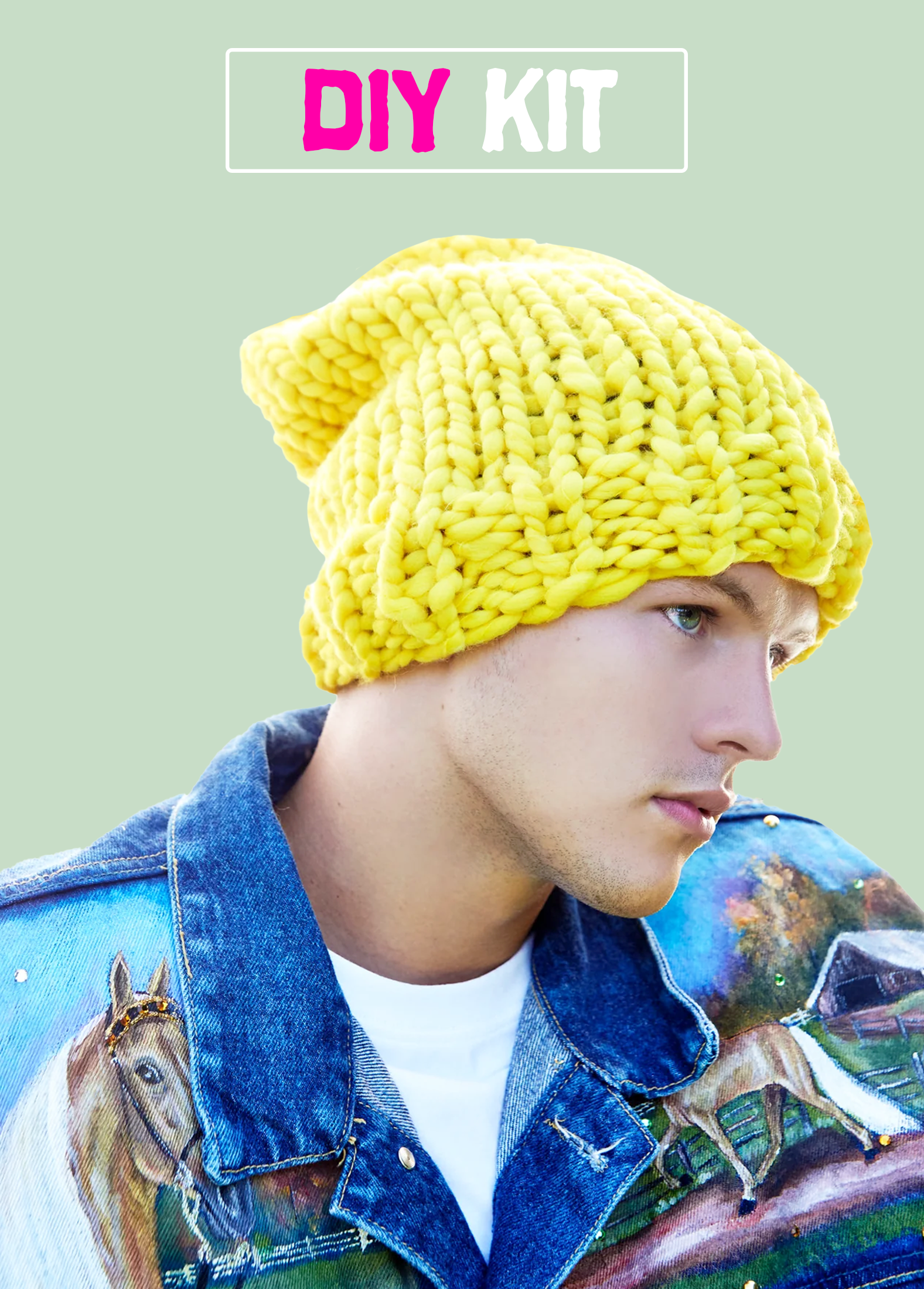 DIY Kit - Slouchy Beanie - Men's - Merino No. 5