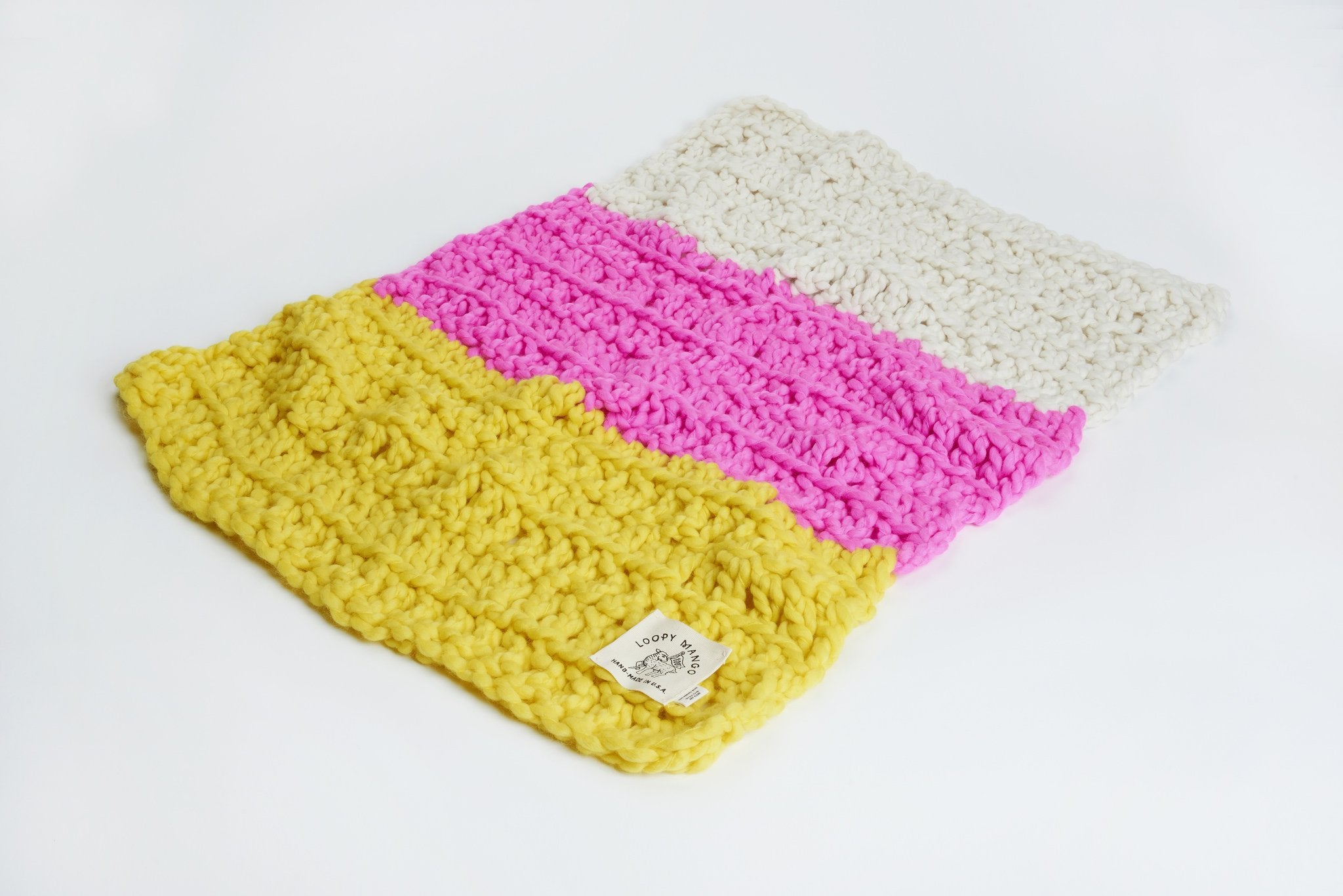 Multicolored Crochet Baby Blanket PATTERN Merino No 5 Loopy Mango