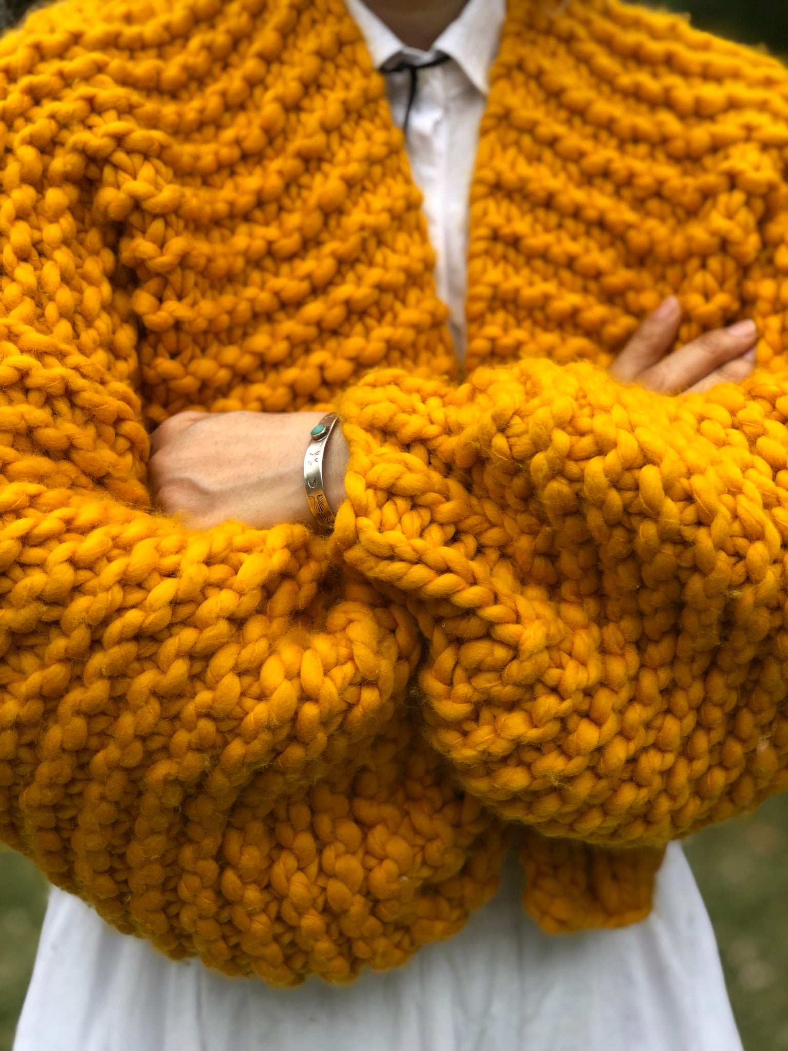 Cropped Fisherman Cardigan PATTERN- Big Cotton – Loopy Mango