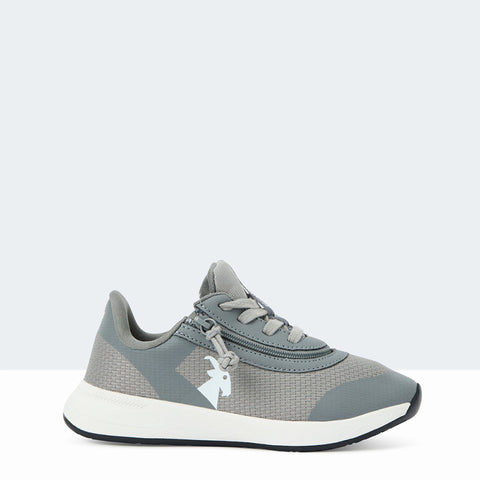 Sport Inclusion One in two tone grey upper & white sole by Billy footwear shown from the side on grey/white background.