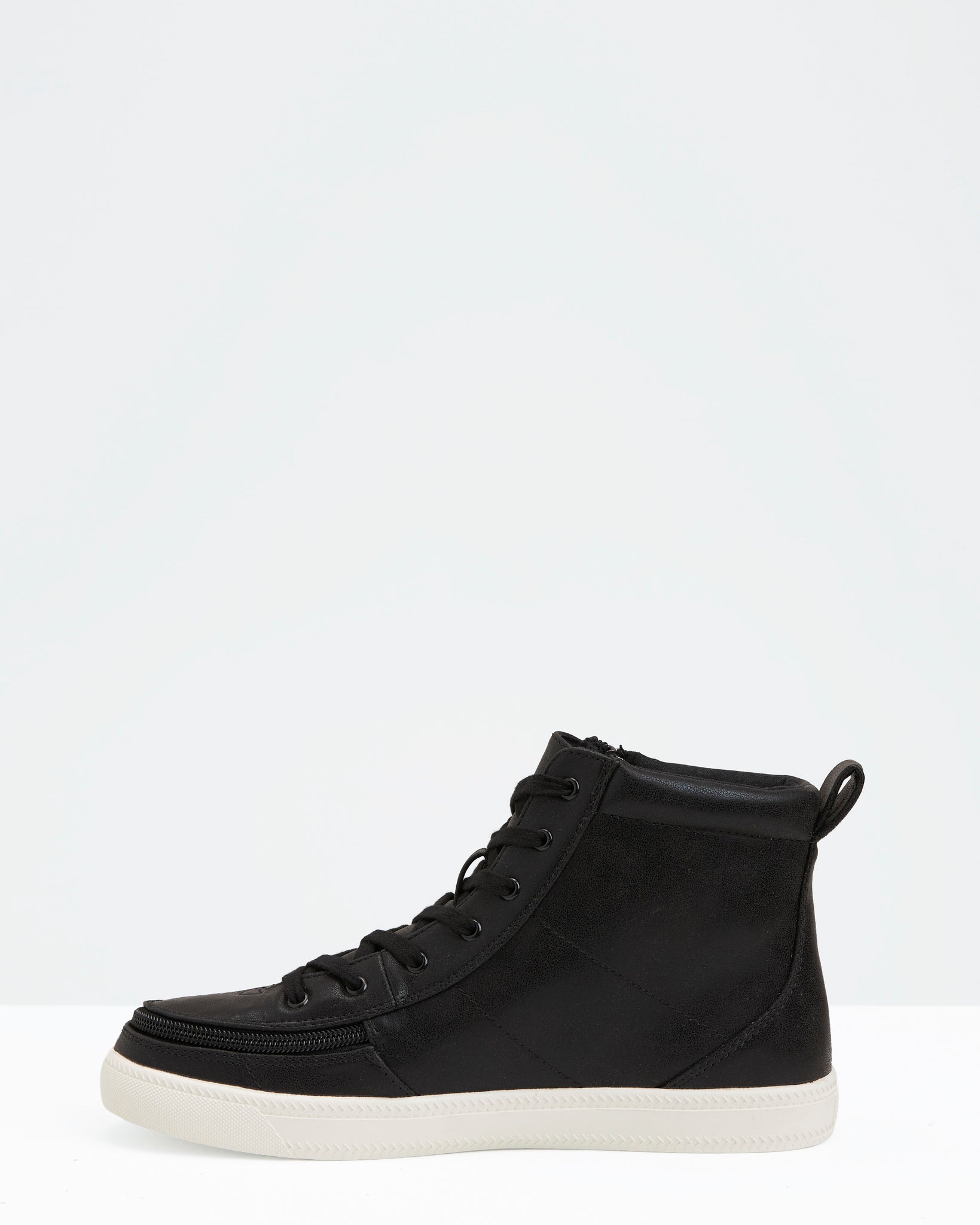 faux leather sneakers womens black