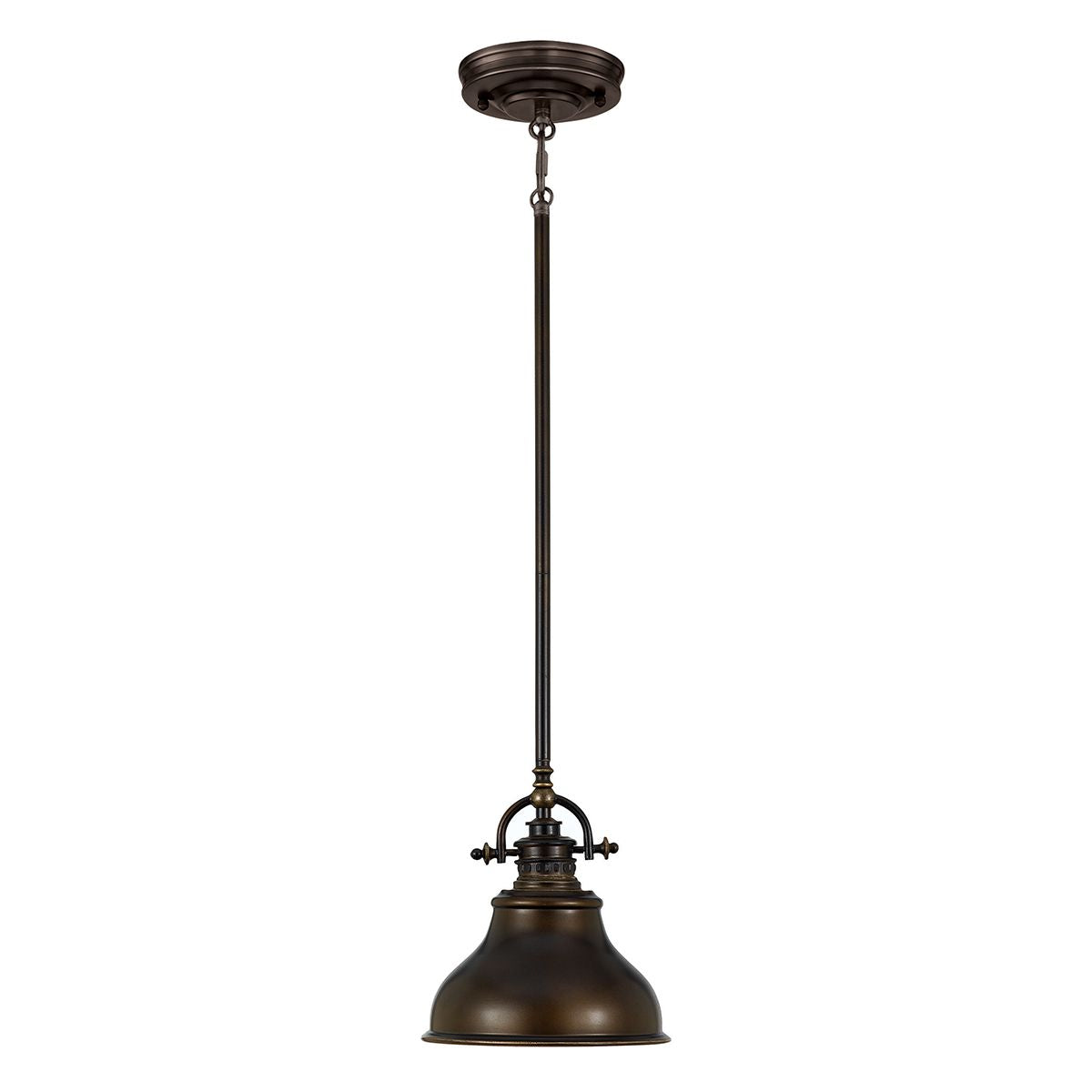 ePlafoniera - Brązowa lampa wisząca Emery (brąz palladiański) - Quoizel, 20cm, 1xE27