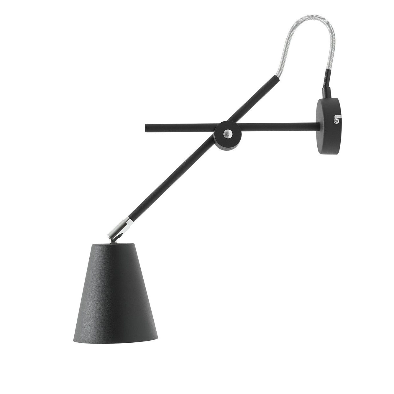 ePlafoniera - Czarna lampa ścienna - industrialna - loftowa, kinkiet 1xE27, Aldex (Arte) 1008C1