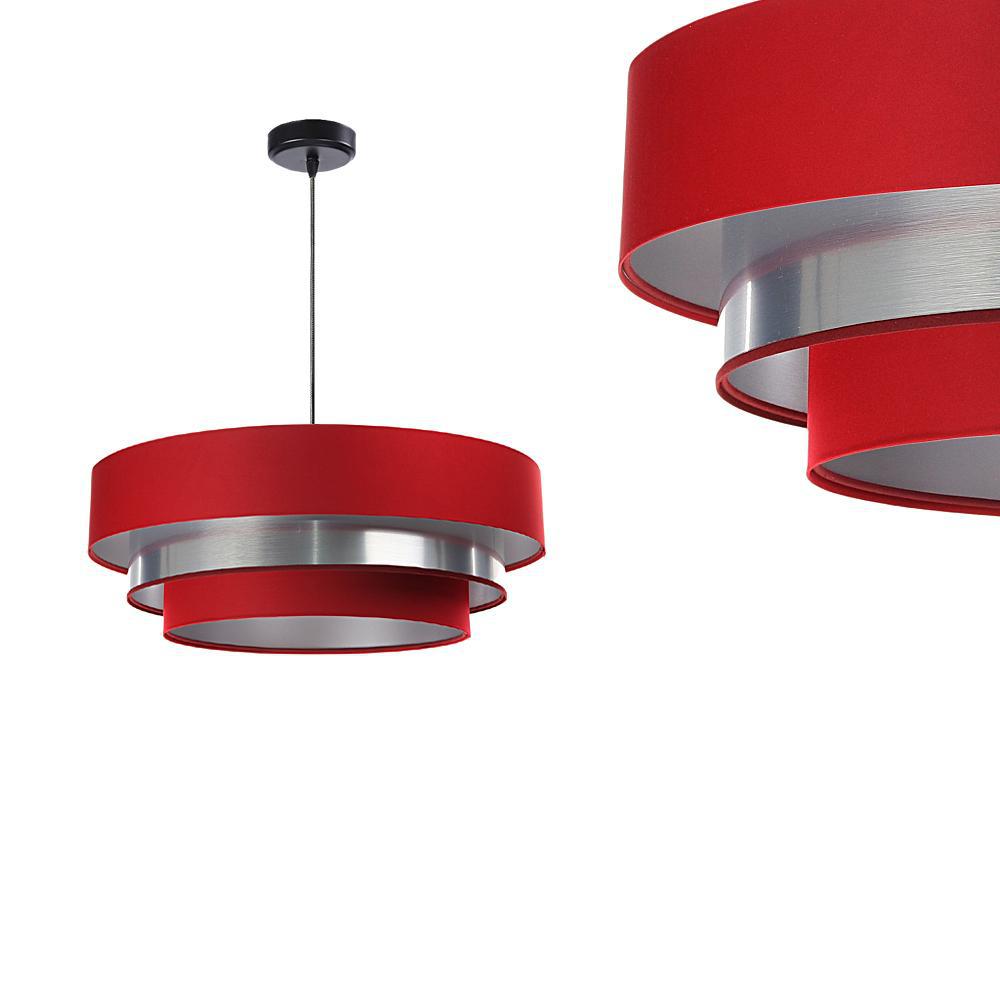 ePlafoniera - Satynowa lampa 60cm - abażur do salonu sypialni 1xE27 (Trinity 087) ręcznie robiony