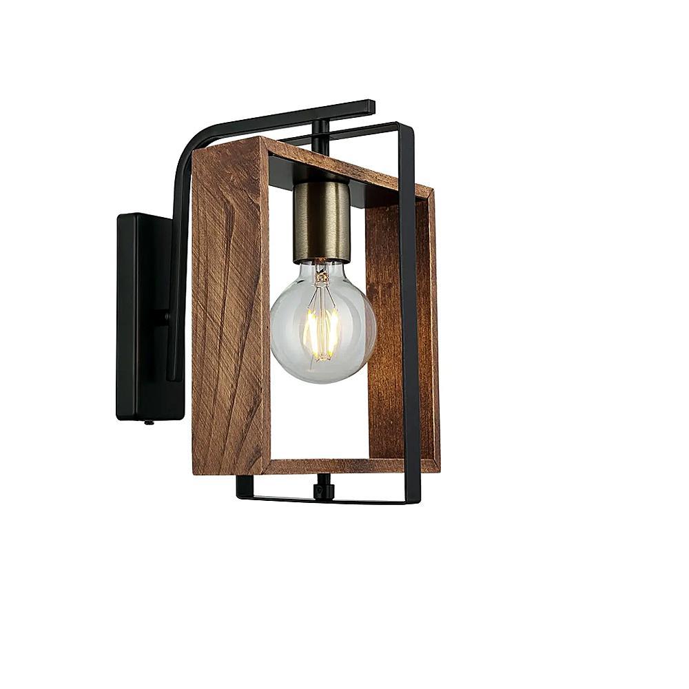ePlafoniera - Підвісна рамка, дерево - метал, настінний світильник 1xE27, Lucea 1460-73-19 KARO