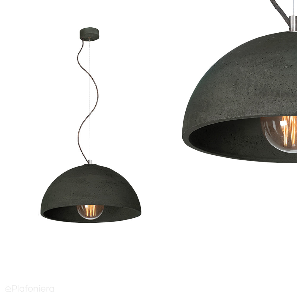 ePlafoniera - Betonowa lampa - do salonu kuchni, wisząca nowoczesna industrialna (1xE27) (Sfera 47) Loftlight