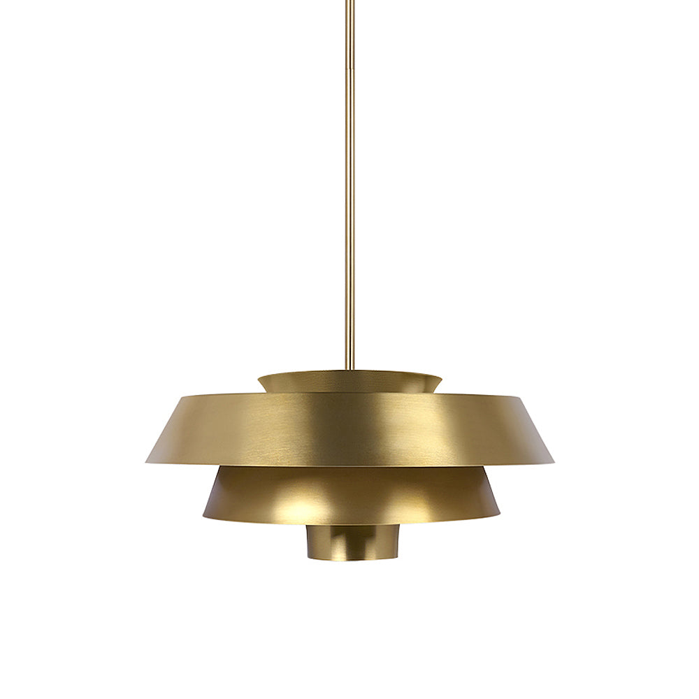ePlafoniera - Mosiężna metalowa lampa Brisbin nad stół / do salonu / sypialni - Feiss (1xE27)