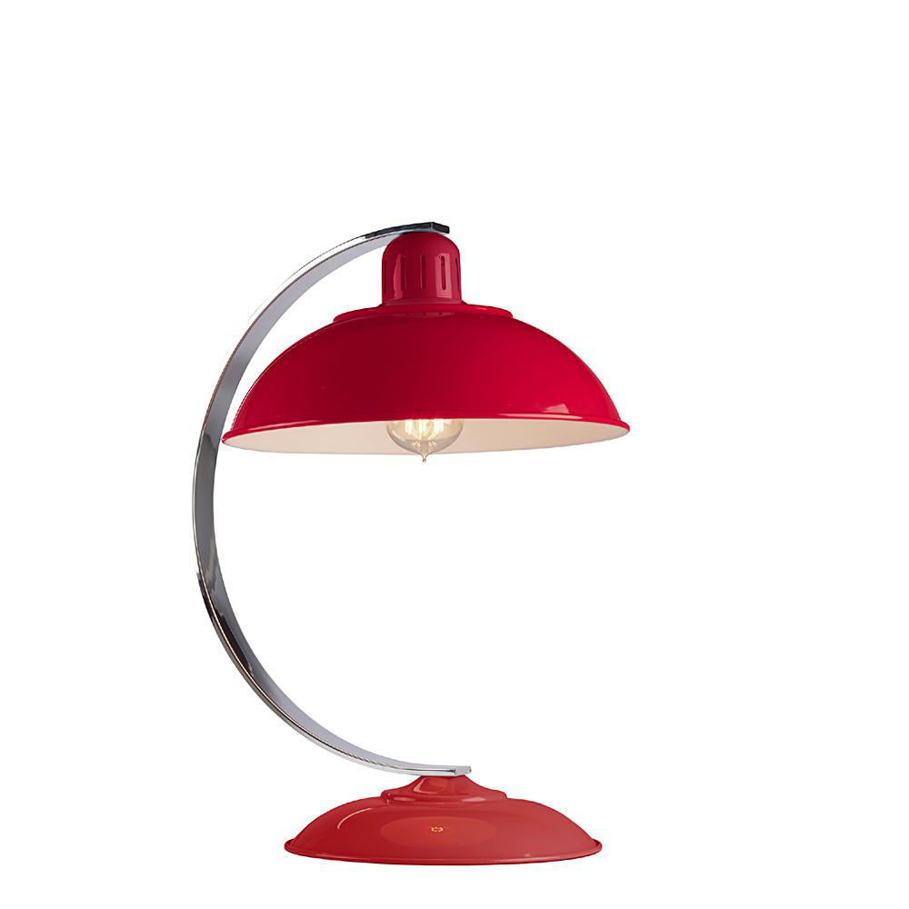 ePlafoniera - Metalowa lampa vintage, loftowa - czerwona stojąca na biurko (1xE27) Elstead (Franklin)
