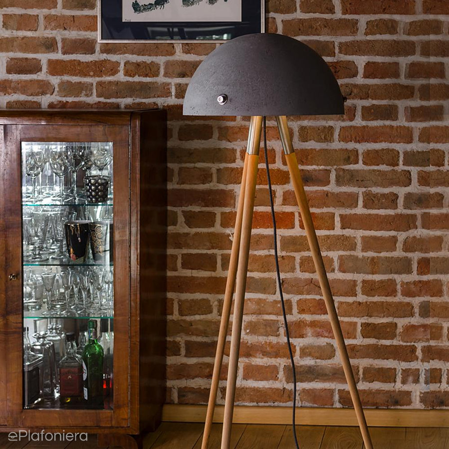 ePlafoniera - Betonowa lampa stojąca - do salonu, podłogowa nowoczesna industrialna (1xE27) (Sfera Floor) Loftlight
