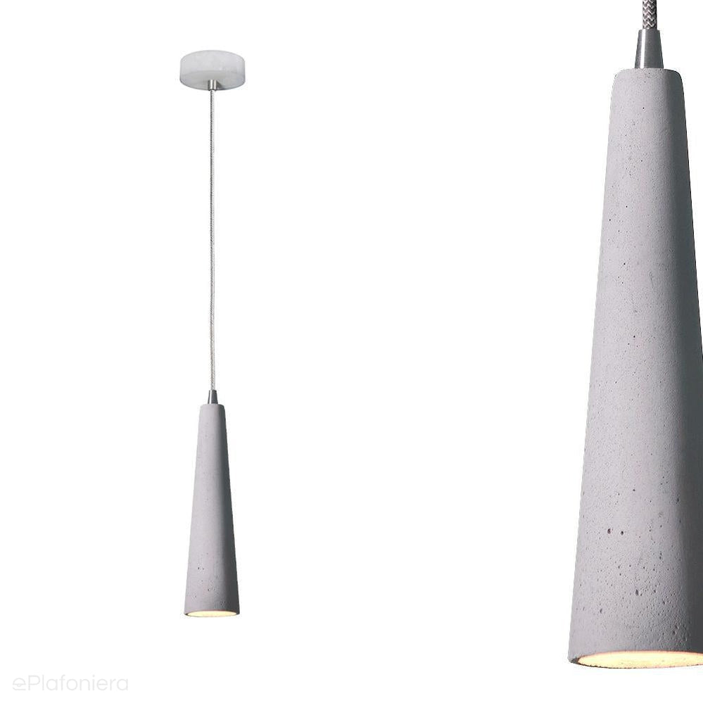 ePlafoniera - Betonowa lampa wisząca Sopel - Loftlight, do salonu / sypialni / kuchni (GU10, 5W)