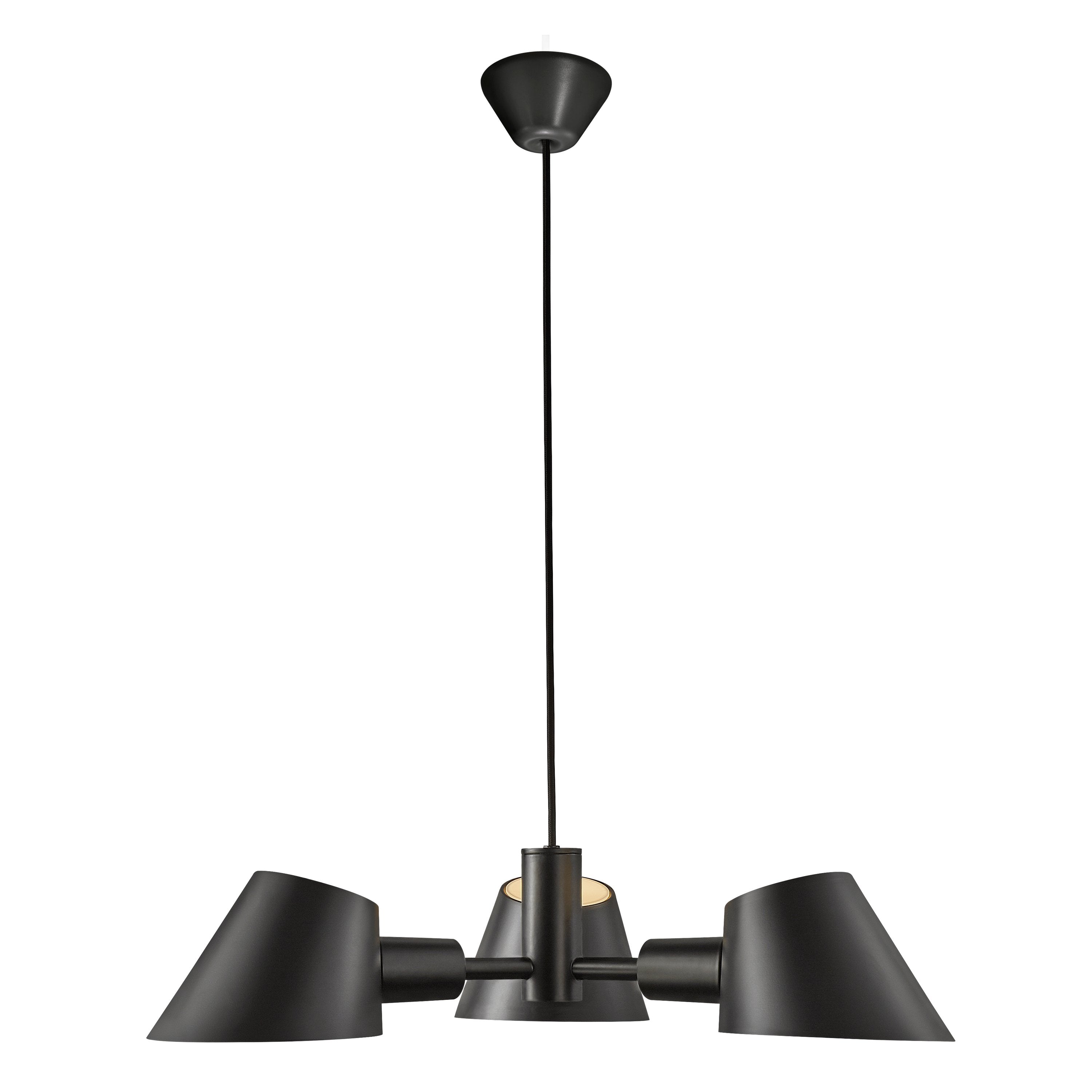 ePlafoniera - Stay 3-Spot | Skandynawska lampa wisząca z opcją ściemniania  | Czarna/Szara, Design For The People