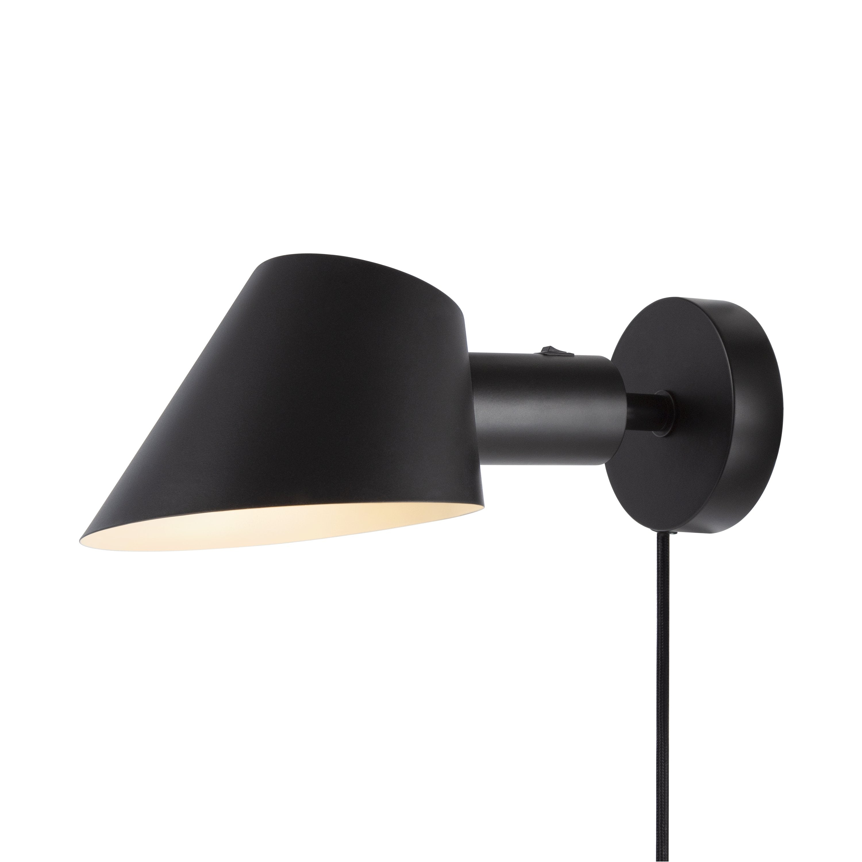 ePlafoniera - Stay | Kinkiet/lampka nocna w stylu skandynawskim czarna lub szara | z włącznikiem, Black, Design For The People