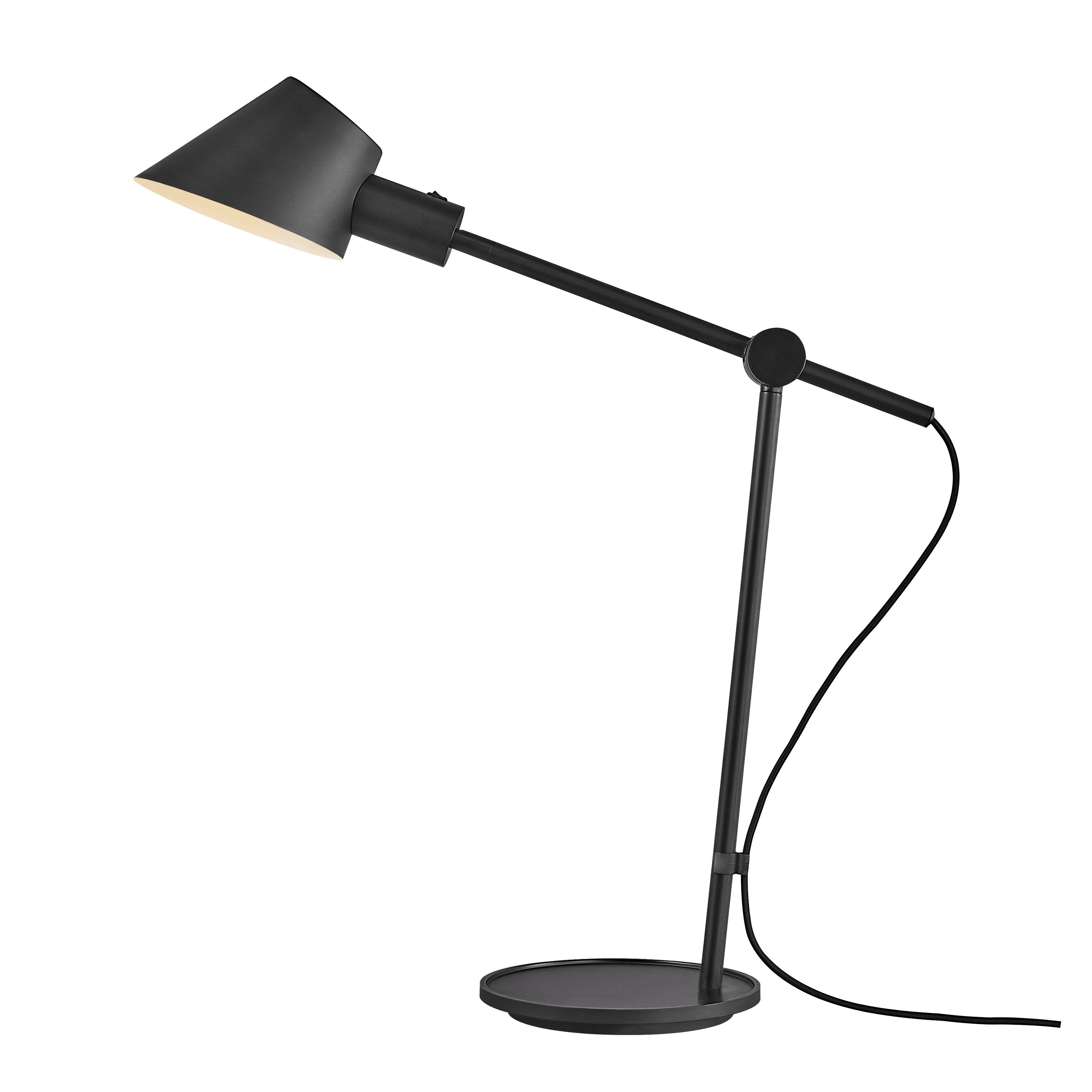 ePlafoniera - Stay | Skandynawska lampa biurkowa czarna/szara z włącznikiem | Design For The People