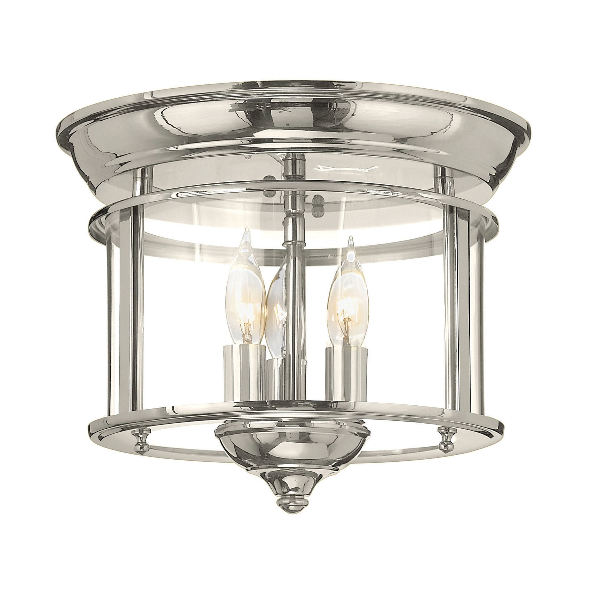 ePlafoniera - Стельовий ліхтар 29см (нікель) світильник - стельовий світильник для вітальні, кухні, спальні, ванної (3xE14) Hinkley (Gentry)