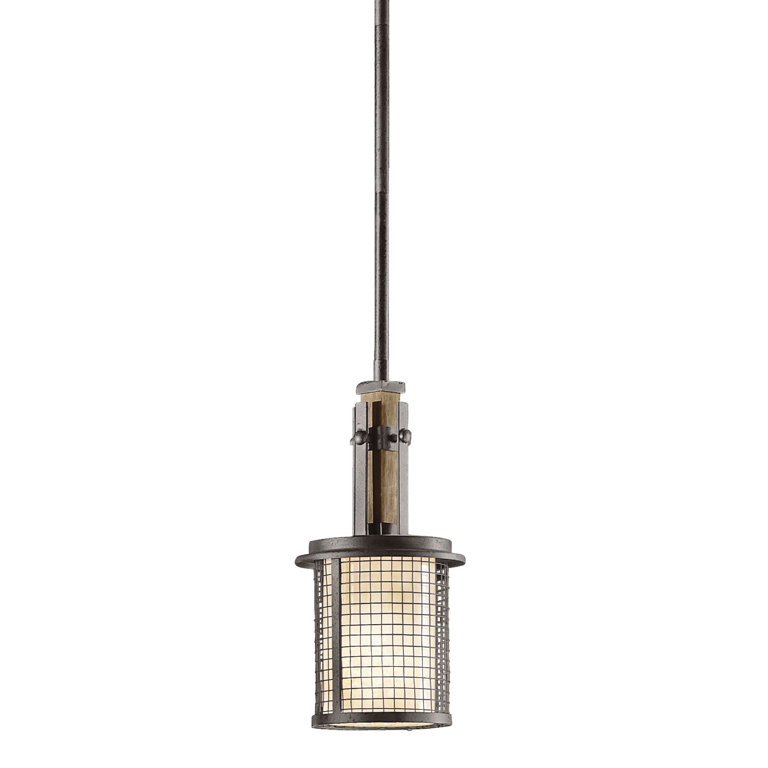 ePlafoniera - Підвісний світильник 15см, металева сітка - ковано, для вітальні, кухні, спальні (1xE27) Kichler (Ahrendale)