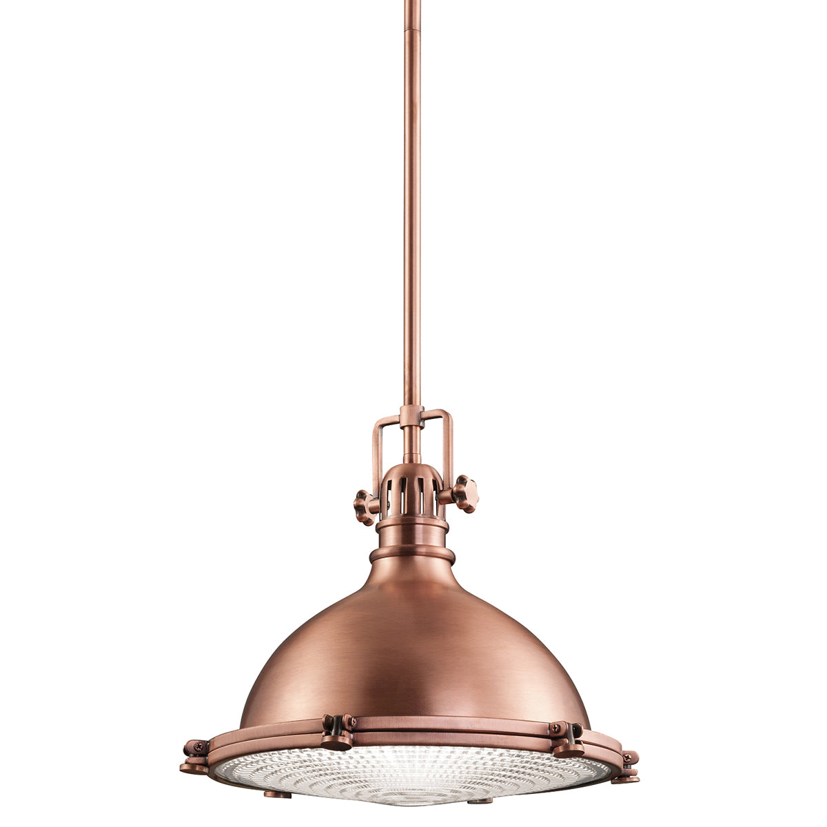 ePlafoniera - Industrialna, metalowa lampa wisząca 34cm (miedź) do kuchni, salonu kawiarni (1xE27) Kichler (Hatteras)