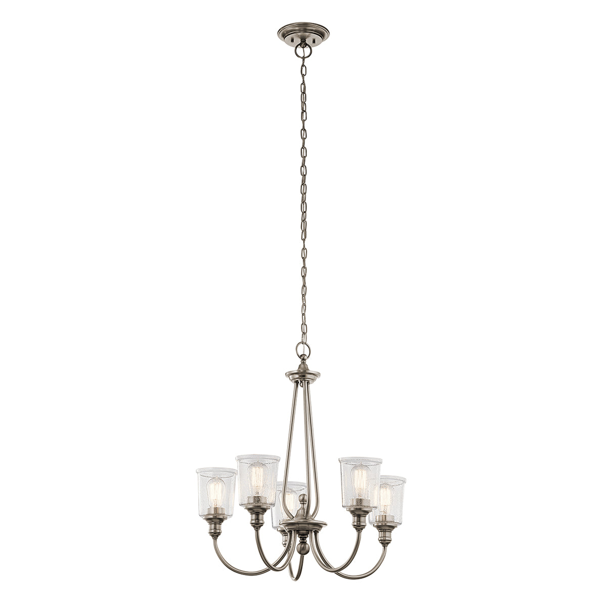 ePlafoniera - Lampa wisząca żyrandol - vintage (pewter, 66cm) do salonu sypialni łazienki (5xE27) Kichler (Waverly)