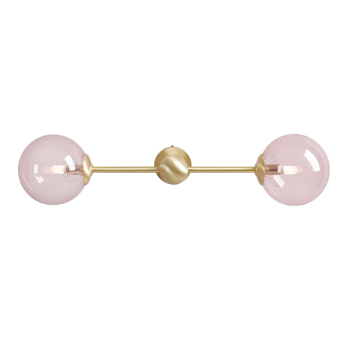 ePlafoniera - Kinkiet glamour Pink Pearl S 2 Brass, pudrowy róż z mosiądzem - Aldex (1112D40_S) 59 cm