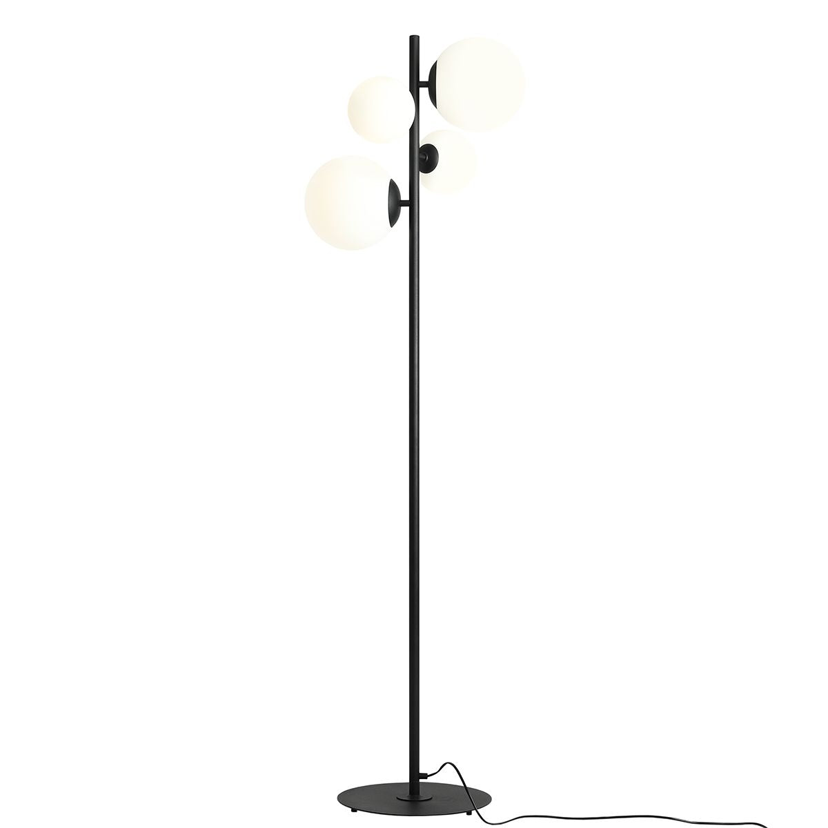 ePlafoniera - Lampa podłogowa Bloom Floor Black, czarna - Aldex, 1091A1 (2xE14/2xE27)