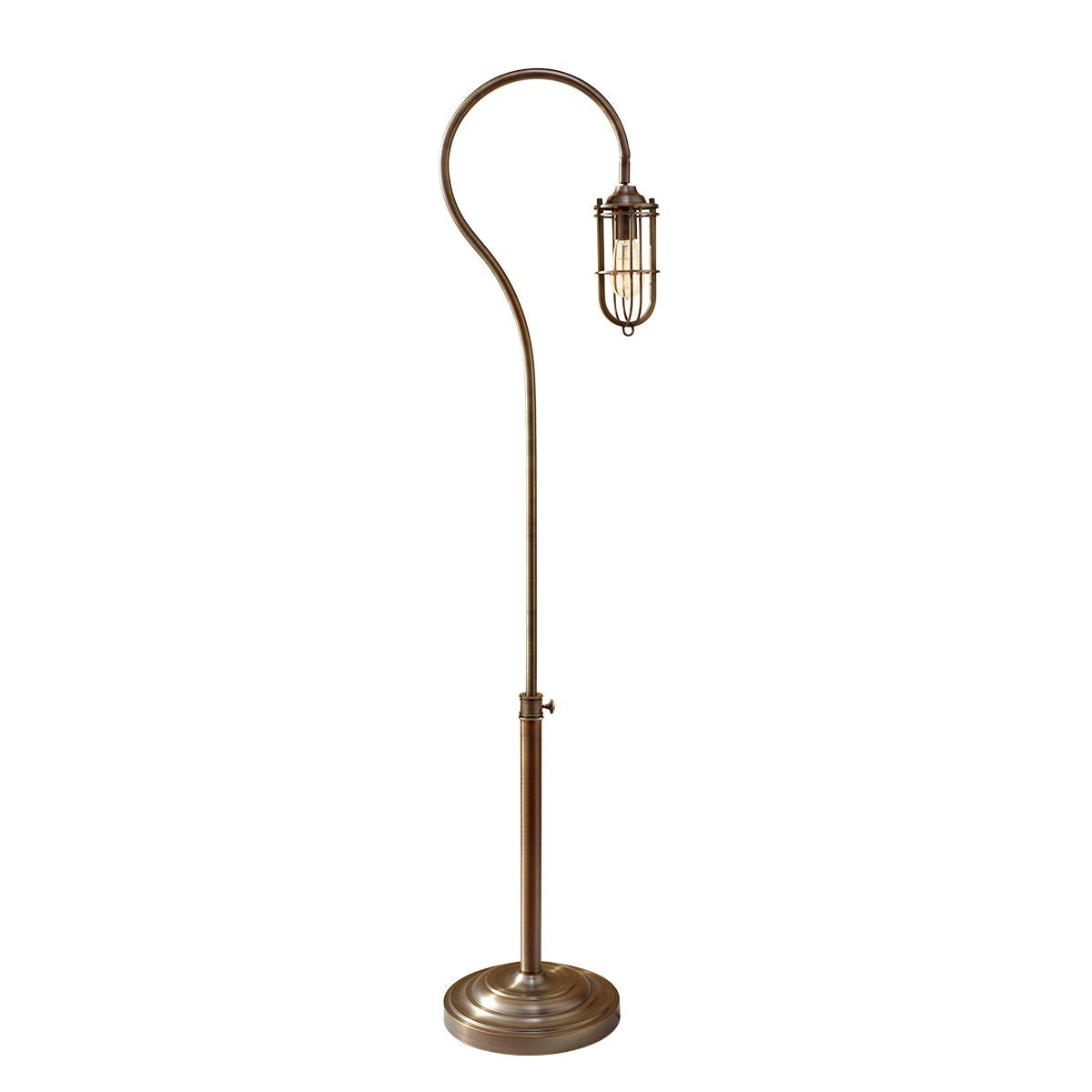 ePlafoniera - Loftowa, industrialna lampa stojąca podłogowa (antyczny mosiądz) (1xE27) Feiss (UrbanRWL)