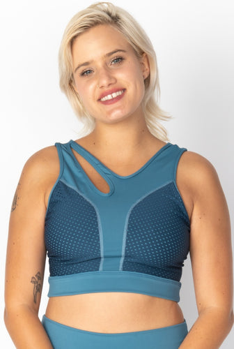 Repreve Low Scoop Yoga Bra Double Strap Halter Top – The Yoga Line