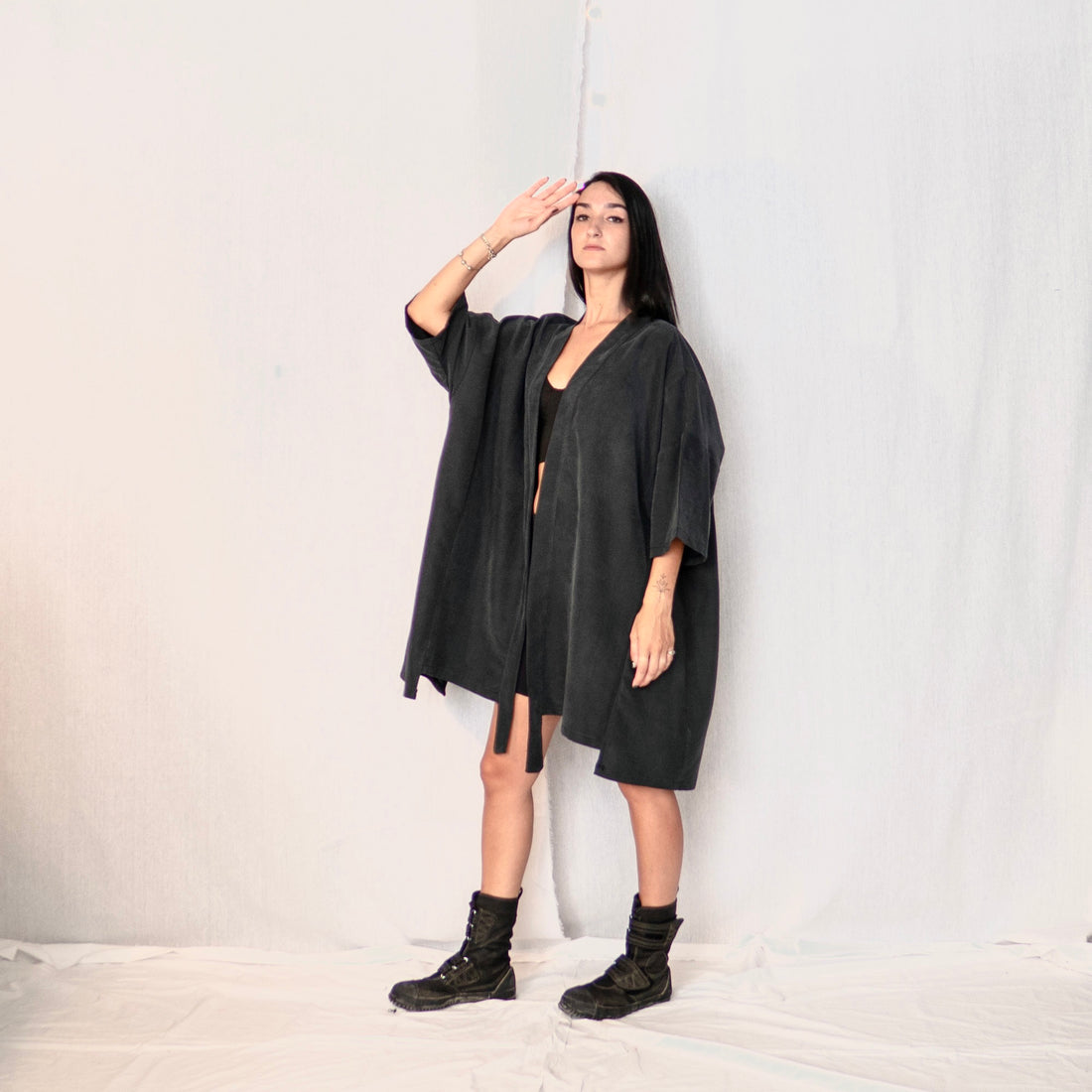 Oversize Kimono - Faded Black