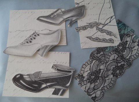 mixed media embellishments shoes