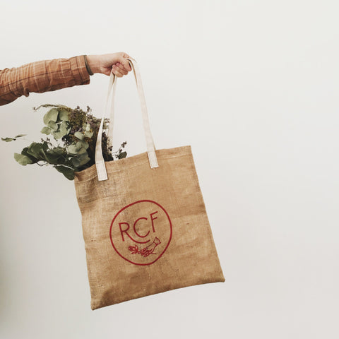 burlap merchandise bags