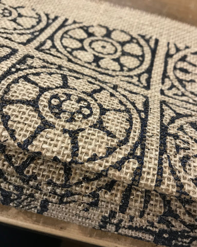 burlap printed fabric