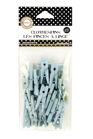 Mini Clothespins- Lt Blue (25 pieces)