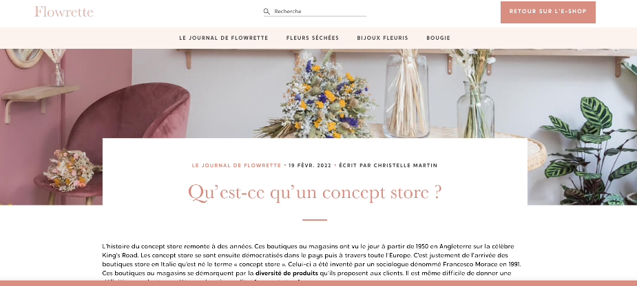 Actualités pour un blog e-commerce