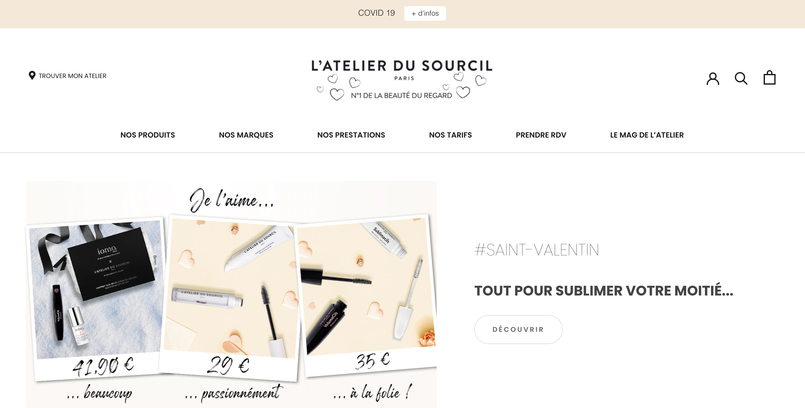 Boutique en ligne - Atelier du sourcil