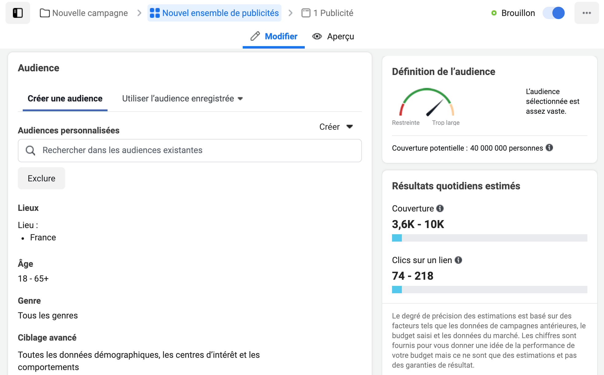 Audiences Facebook