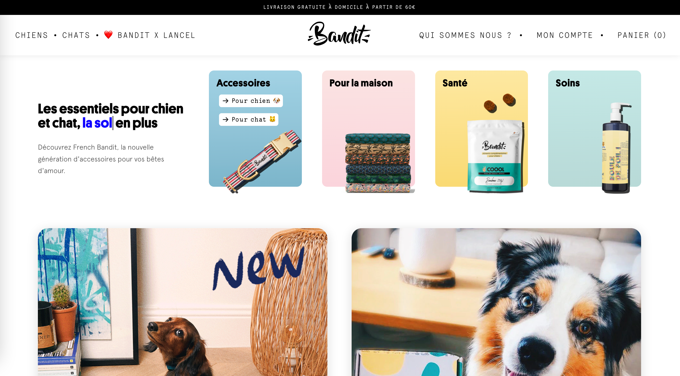 Boutique en ligne - Bandit