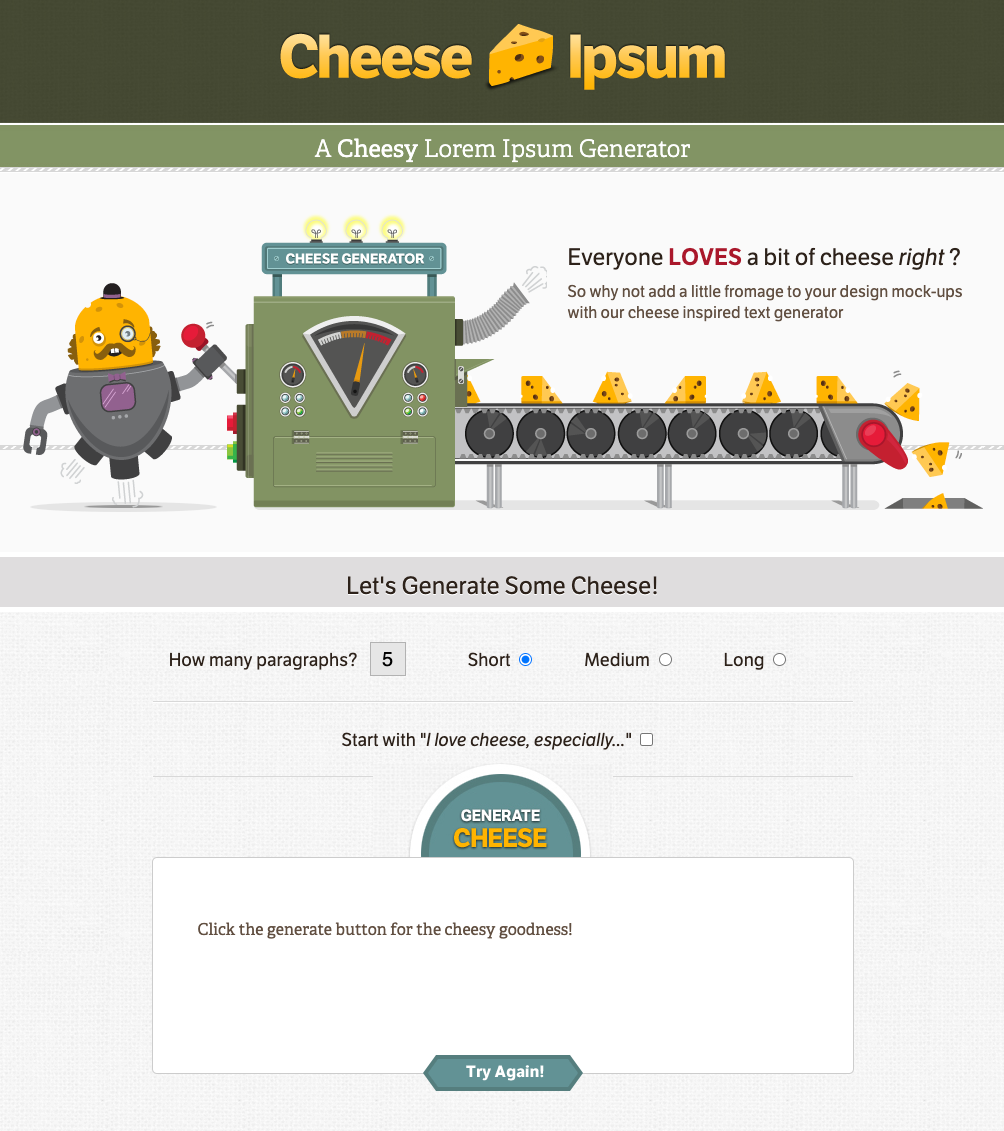 Cheese Ipsum