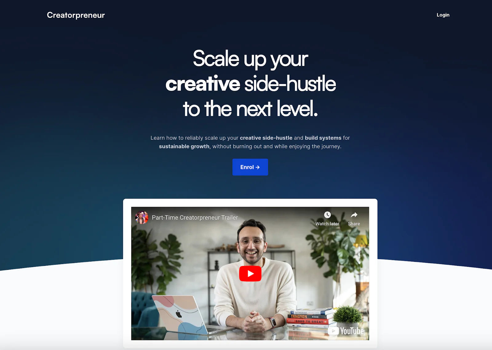 Landing page de Grind