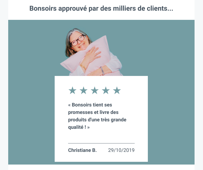 Exemple avis client e-mailing