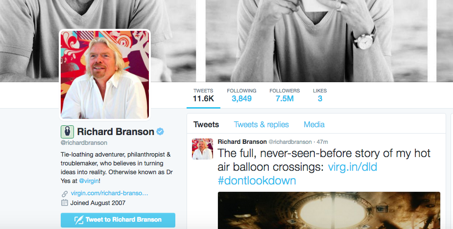 Exemple de bio twitter Brandson